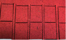 forme rigide rouge d'isolation de papier de fibre de coton découpée avec des matrices par 0.25mm de pâte de bois de Mylar