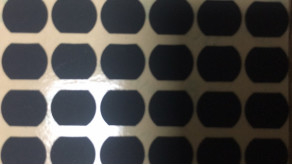 Tissu enduit de silicone du film de polyester de Matte Black Irregular Shape Mylar 0.3mm