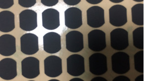Tissu enduit de silicone du film de polyester de Matte Black Irregular Shape Mylar 0.3mm